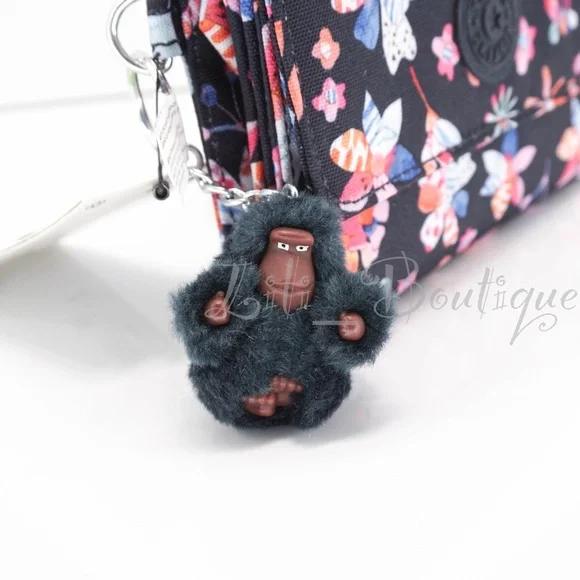 NWT Kipling AC3739 PIXI Snap Medium Trifold Wallet Nylon Festival Blossom Multi - Picture 11 of 13